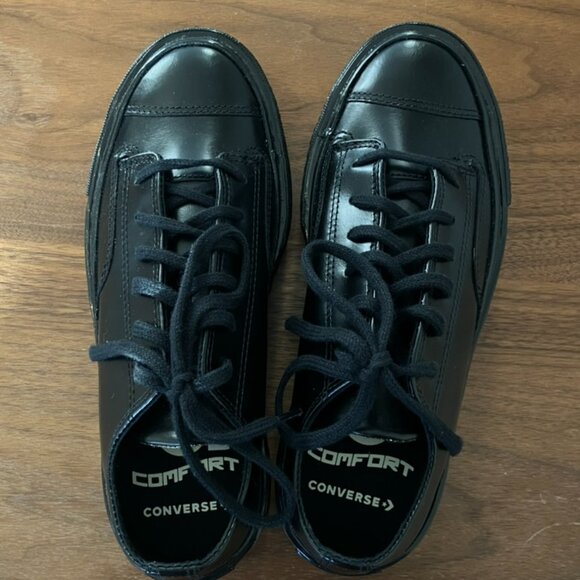 Converse Chuck 70 Formal Leather Low Top - Black/Black/Black / Men's 4 / Women's - Picture 5 of 8